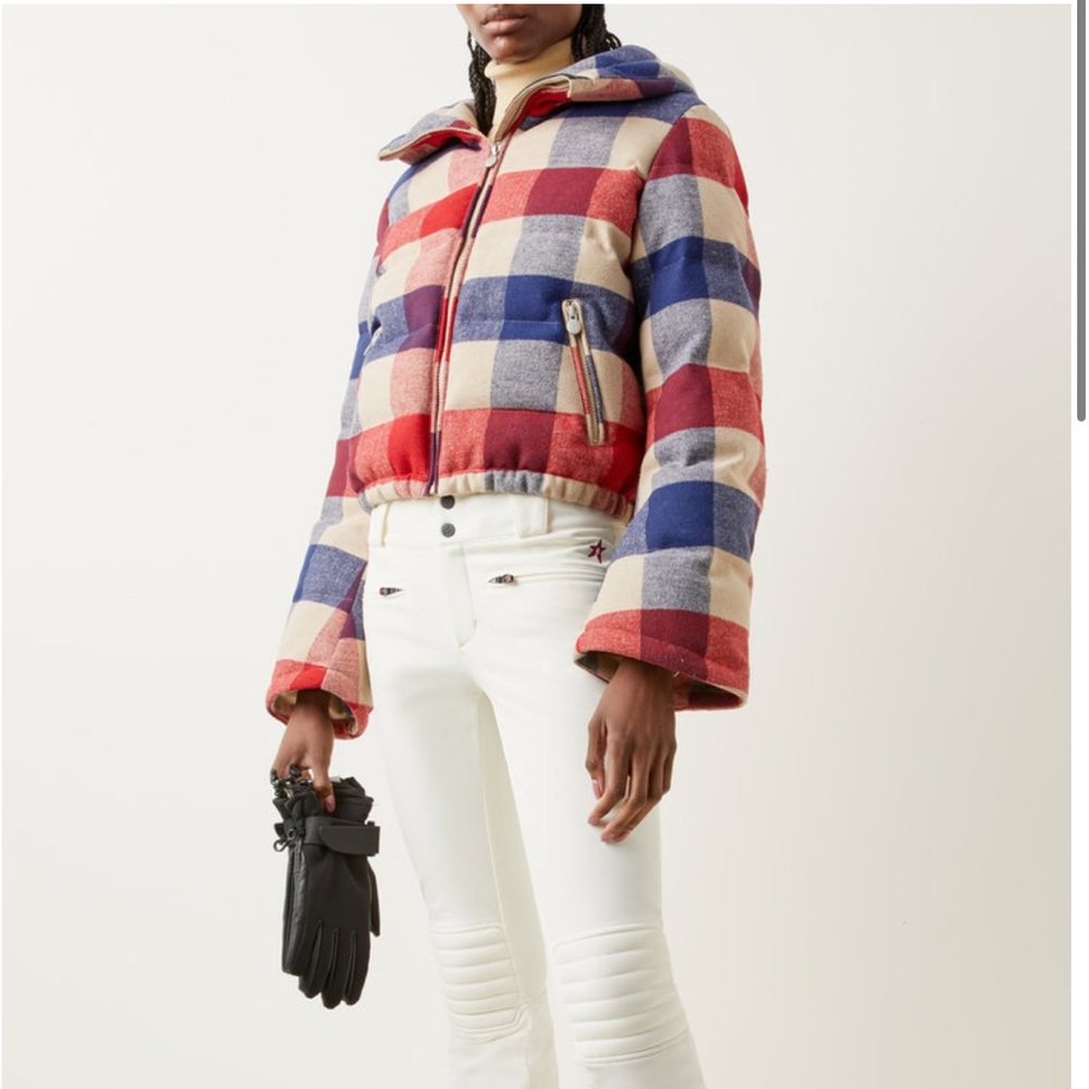 Perfect Moment Polar Flare Checked Down Ski Jacket